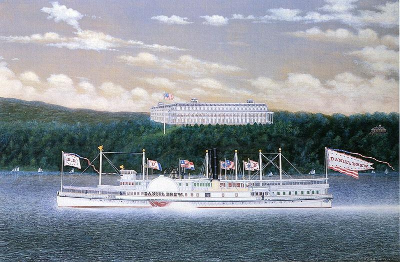 James Bard Daniel Drew, Hudson River steamboat built oil painting image
